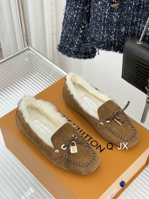 LV Loafers con Forro de Borrego